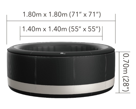 MSpa P-CA049 СПА-бассейн 180х70см "Camaro" 700л, круглый, аэромассаж